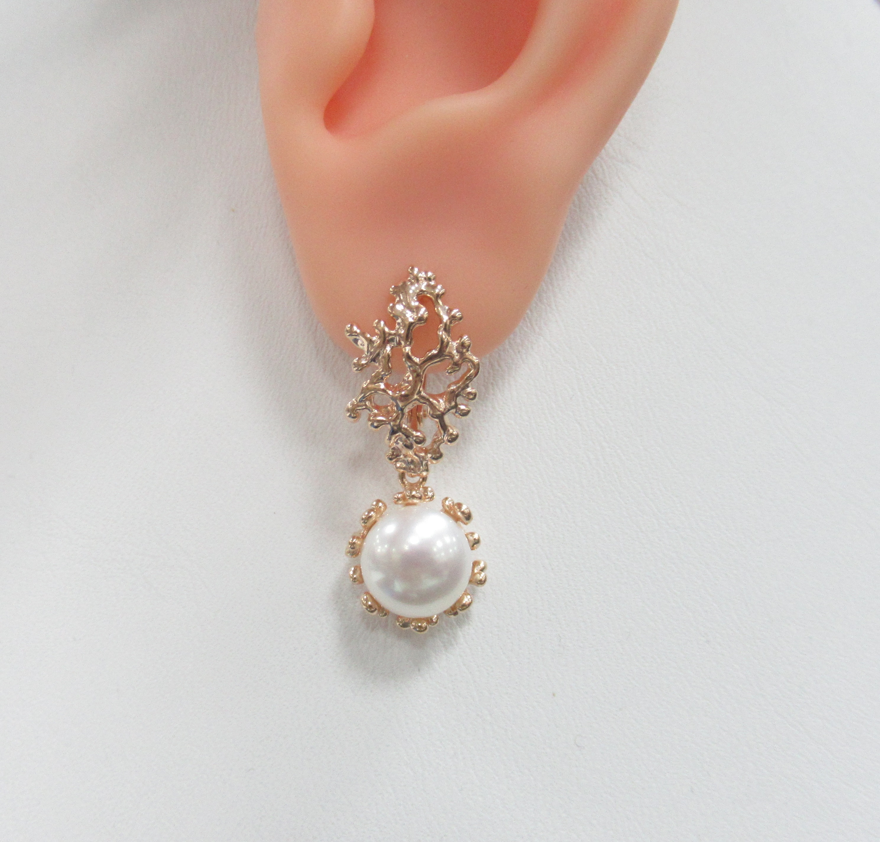 Серебряные серьги с жемчугом